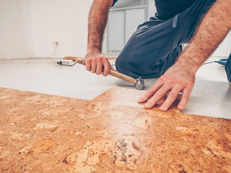 cork flooring installation from Roedigers Custom Flooring in Celina, OH