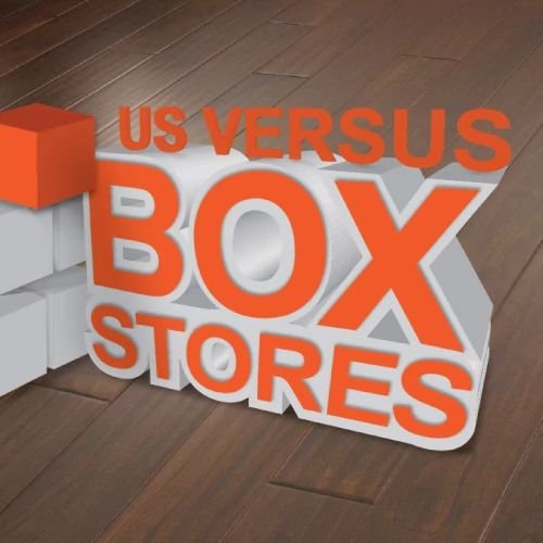 Us Vs Box Stores at Roedigers Custom Flooring in Celina, OH